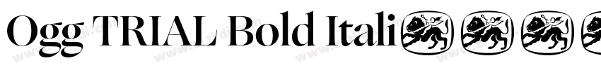 Ogg TRIAL Bold Itali字体转换